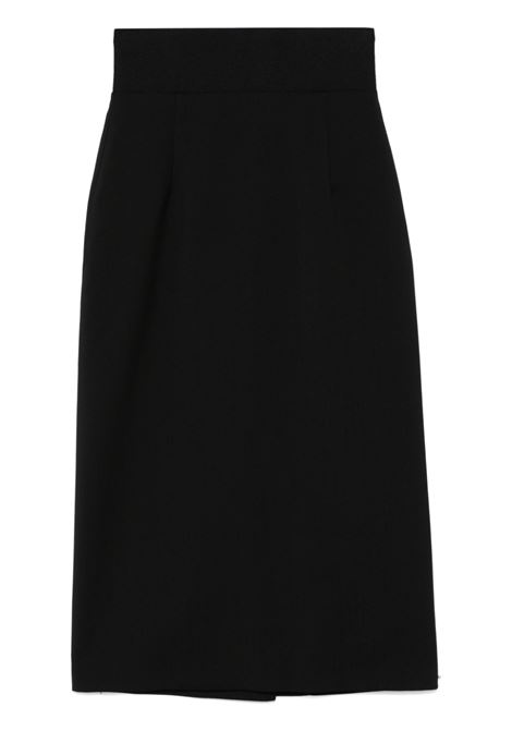 Black anny stretch wool longuette skirt Maxmara sportmax - women MAXMARA SPORTMAX | Skirts | 2422106093600004